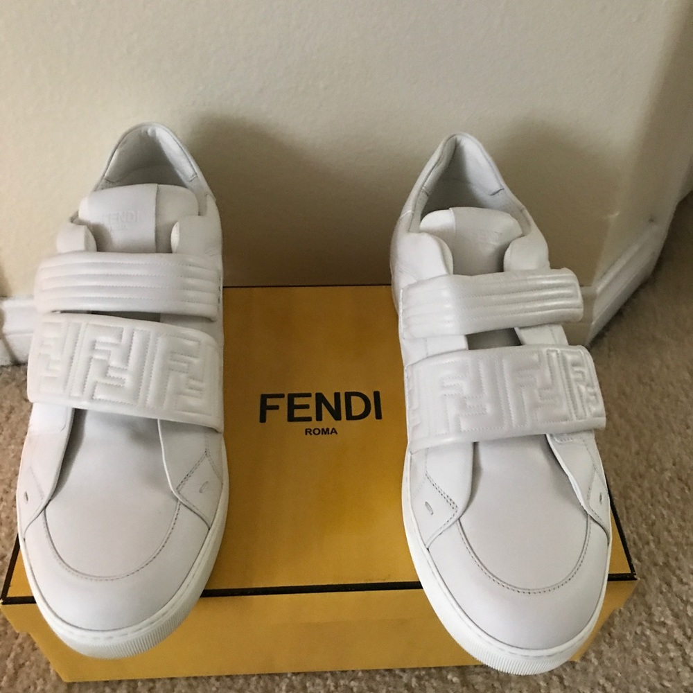 White Fendi shoes